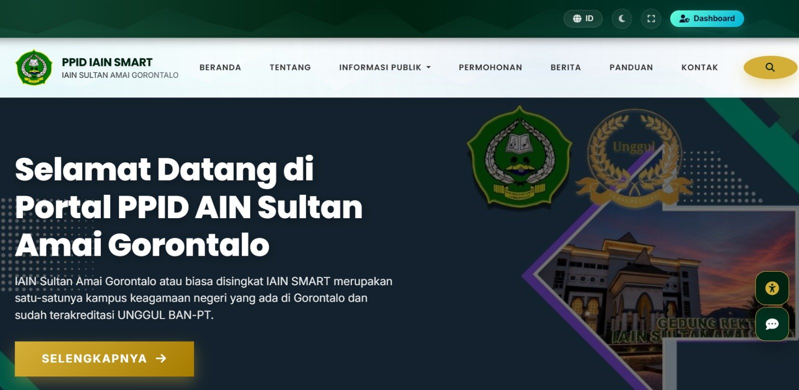 Website PPID IAIN Sultan Amai Gorontalo Resmi Dapat Diakses, Perkuat Komitmen Keterbukaan Informasi Publik